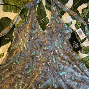 NWT Disney Nightmare Before Christmas Peplum Foxy Halter